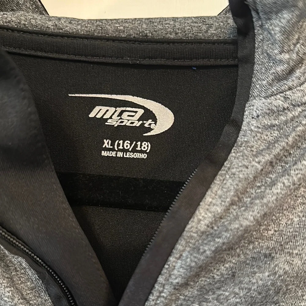 MTA Sport Gray and Black Long Sleeve Athletic Tee